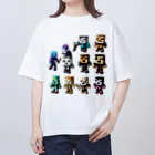 “FIRE STAR” 8-bit cube studioのドットMOB D-01 Oversized T-Shirt