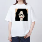 みつまめこshopのメガネ美人 オーバーサイズTシャツ