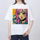 Sunlit Horizonの令和・浮世絵ギャル オーバーサイズTシャツ