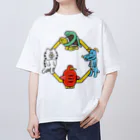 makomoのおもしろショップのあなたを守る四獣 Oversized T-Shirt