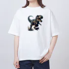 ニシアキの走るティラノサウルス Oversized T-Shirt