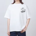 hakumenhonのスケートボード猫 Oversized T-Shirt