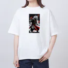 カジャ　かつみ　katsumi kajaのサムライ猫パート1[SAMURAI　CAT] Oversized T-Shirt