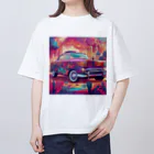 未来工房のArt Paint Car Oversized T-Shirt