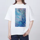 【抽象画】melty moon【フルイドアート】の凍傷 Oversized T-Shirt