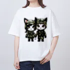 RANRAN2432MPJのLOVEニャンズ【迷彩服】 オーバーサイズTシャツ