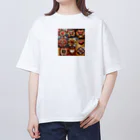 rit=ndの和の華 オーバーサイズTシャツ