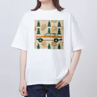 wabisabitの北欧レトロカー Oversized T-Shirt