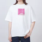 ピンク系水彩画の水彩 ベビーピンク Oversized T-Shirt