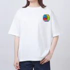 ☺︎ゆるバナちゃんねる☺︎のメインロゴ(縁取りver.) オーバーサイズTシャツ