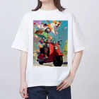 AQUAMETAVERSEのワンちゃん休日を楽しむ　なでしこ1478 Oversized T-Shirt