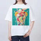 AQUAMETAVERSEの華やかな果実のシンフォニー Marsa 106 オーバーサイズTシャツ