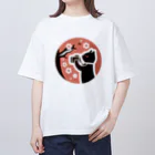 ちゃちゃぽやのお花見猫B Oversized T-Shirt