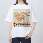 Happiness Home Marketのハートフルフル Oversized T-Shirt