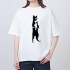 jun factoryの墨絵ねこ（その3） オーバーサイズTシャツ