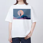 ずっと疲労感の月と1人 Oversized T-Shirt