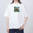 ナマケモノstoreのハンモックに揺られるナマケモノ オーバーサイズTシャツ