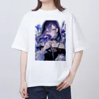 AQUAMETAVERSEの花菖蒲の優美な香り　BLUE PLUM  691 Oversized T-Shirt