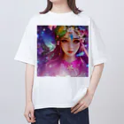 💖宇宙整体♪🌈♪こころからだチャンネル♪💖の宇宙女神様 オーバーサイズTシャツ