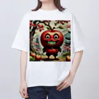 AI妖怪大図鑑のりんご妖怪　スティーブン・ツガール オーバーサイズTシャツ