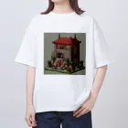 レトロゲームイラストのレトロゲードット絵ファミコン Oversized T-Shirt