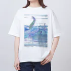 Daria tanakaの龍神&水 オーバーサイズTシャツ