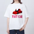 にゃんこ王子のにゃんこ王子 ファストカー（赤） オーバーサイズTシャツ