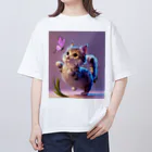 Kの猫と蝶々 オーバーサイズTシャツ
