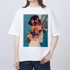 AQUAMETAVERSEの花束をあなたに　Hime  2530 オーバーサイズTシャツ