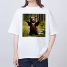 FUJISHIKAのMOON BEAR ENRICH YOUR HEART オーバーサイズTシャツ