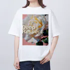 黒野のWhite Rose オーバーサイズTシャツ