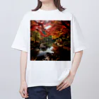 AQUAMETAVERSEの紅葉　なでしこ1478 オーバーサイズTシャツ