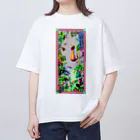 正座ちゃんのドット絵ショップの『熱帯植物図』 オーバーサイズTシャツ