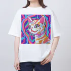 Amrita StoreのPsy Cat オーバーサイズTシャツ