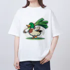 デジタルイラスト屋　AIさんのかもねぎさん オーバーサイズTシャツ