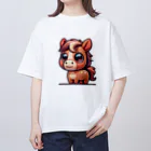 アニマルファッションのスーパーホース菜々美 Oversized T-Shirt