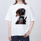 WakuWakustoreのBeautiful Samurai Oversized T-Shirt