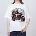 miyasaku102のバイク旅のウサギ Oversized T-Shirt