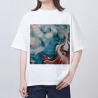 R-mayの鮮やかなマーブル Oversized T-Shirt