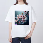 Navel Sky AIの水に咲く桜 オーバーサイズTシャツ