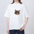 はらっぺらし猫のイロイロ♪の【デフォ顔】はらっぺらしgoods Oversized T-Shirt