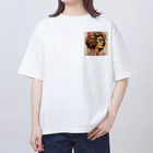 Grazing Wombatのfunky Lady 60's style Oversized T-Shirt