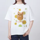 アニマルデザインはなのI love cat Oversized T-Shirt