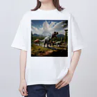 AQUAMETAVERSEの恐竜の生活　なでしこ1478 オーバーサイズTシャツ