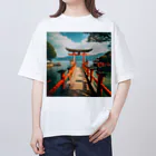 AQUAMETAVERSEの鳥居　なでしこ1478 オーバーサイズTシャツ