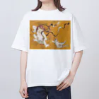 目羅　健嗣の雷神痩身美容図（メラノ美術館） オーバーサイズTシャツ