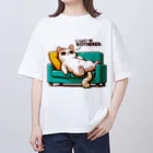 AI cat storeのダラダラしている猫 オーバーサイズTシャツ