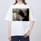 Yukaの絵と実家の犬🐕のチワワの小夏とイヴ オーバーサイズTシャツ