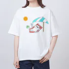 CrossArtのリゾートねこ オーバーサイズTシャツ