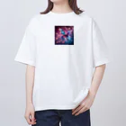 xsayaxの鮮やかな蝶々 オーバーサイズTシャツ
